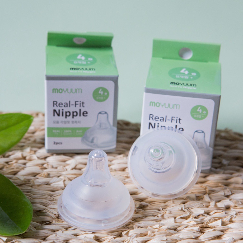 Bình Moyuum thủy tinh bọc silicon size 150-240ml chính hãng Hàn Quốc tùy chọn núm. bình Moy thủy tinh