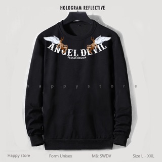 Áo Sweeter Angel Devil chất nỉ trơn hàng đẹp