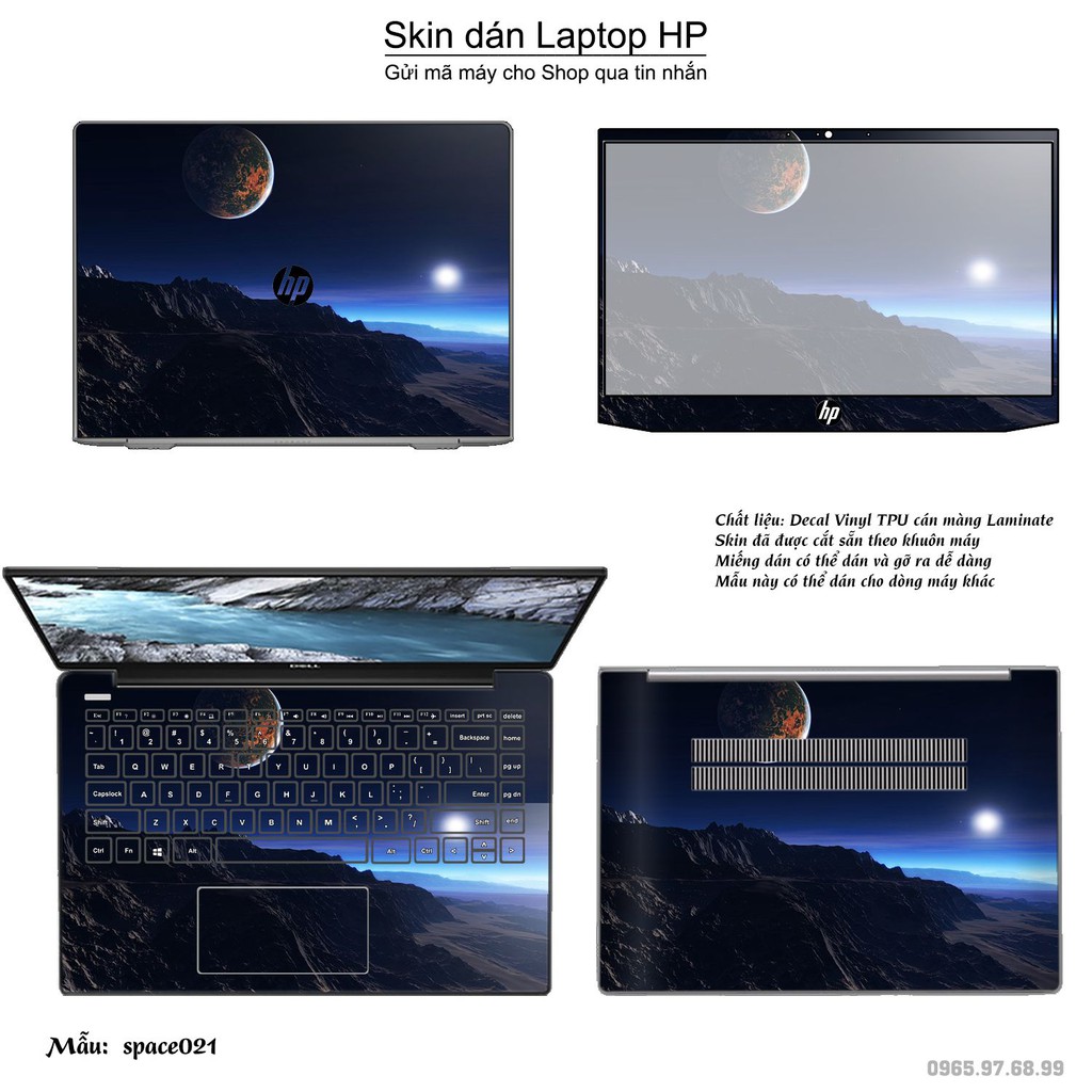 Skin dán Laptop HP in hình không gian _nhiều mẫu 4 (inbox mã máy cho Shop)