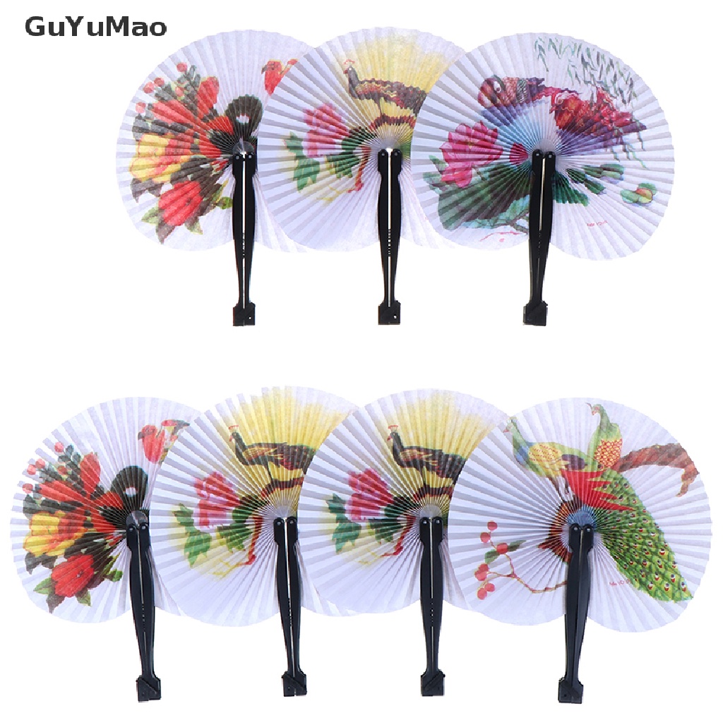 Quạt Xếp Cầm Tay Bằng Giấy In Họa Tiết Phong Cách Trung Hoa