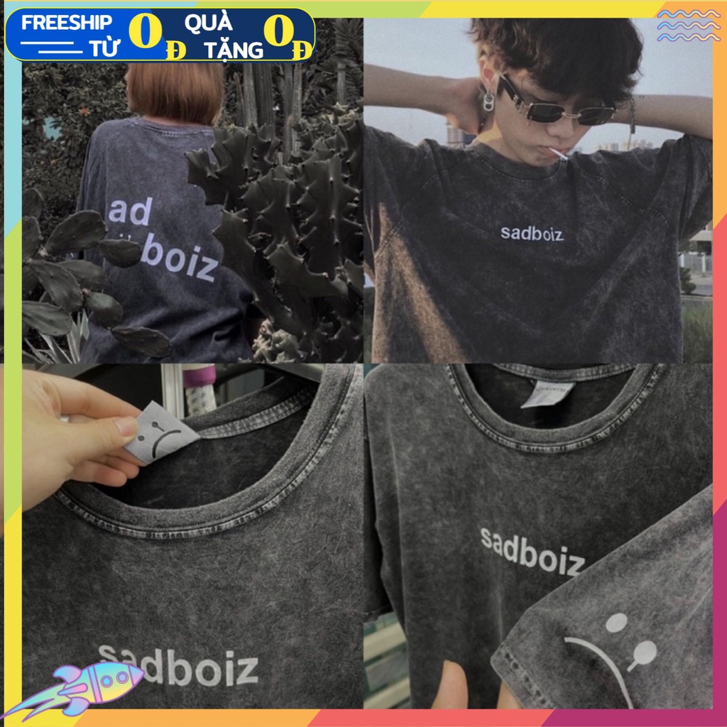 Áo sadboiz AT15 sadtagram nam nữ Tay Lỡ WASH Xám , Áo phông sadboiz chính hãng nam nữ from rộng unisex | BigBuy360 - bigbuy360.vn