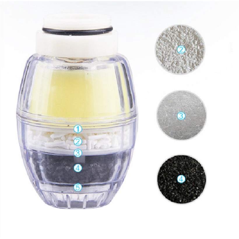 Đầu Lọc Nước Tại Vòi 5 Tầng Than Hoạt Tính - Thiết Bị Lọc Nước Trực Tiếp Tại Vòi Lọc Cận Bả Phèn Tiện Ích