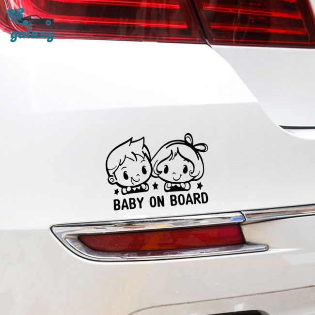 Galaxy Miếng Dán Cảnh Báo Baby On Board Nhiều Màu Trang Trí Xe Hơi