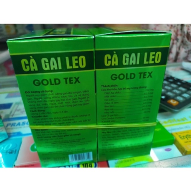 Cà Gai Leo gold tex Giải Độc Rượu - Bảo Vệ Gan, bổ gan mát gan, giải độc, tăng cường chức năng gan( 50 viên)