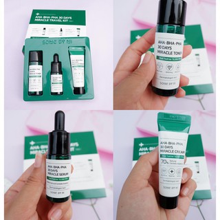 Bộ kit 3 món giảm mụn SOME BY MI AHA-BHA-PHA 30 DAYS MIRACLE TRAVEL KIT