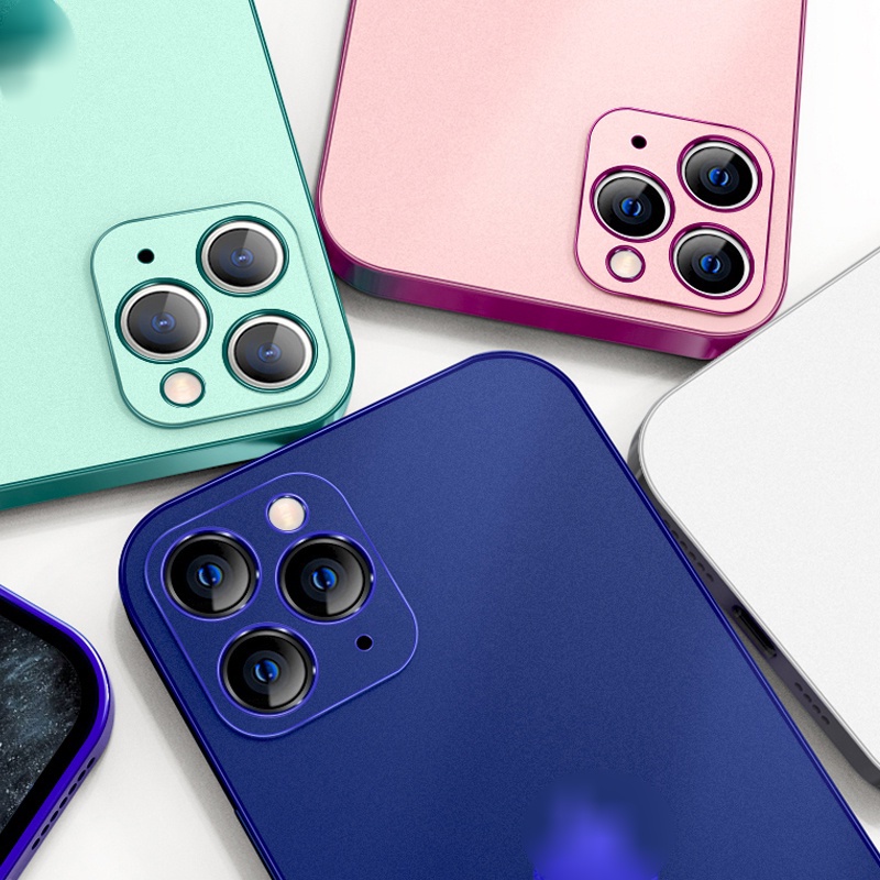 Ốp điện thoại tpu mềm mặt nhám mạ điện thích hợp cho Iphone 13 12 11 Pro Max Xs Max Xr X 8 7 Plus