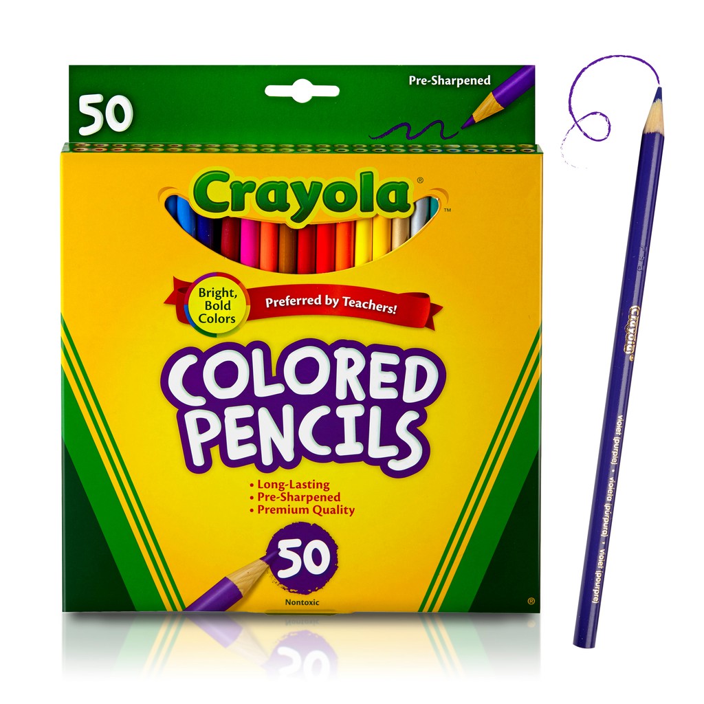 Hộp 50 bút chì màu Crayola chuốt sẵn