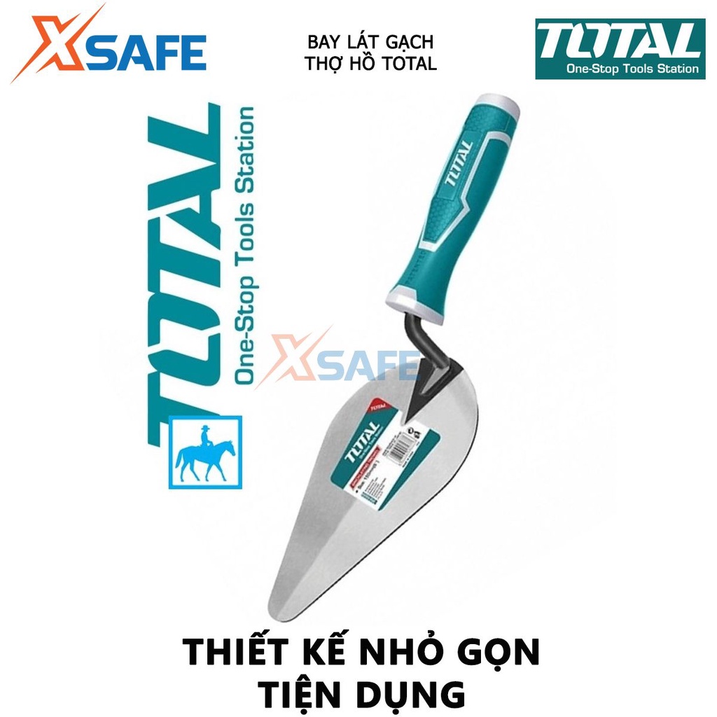 Bay lát gạch xây dựng TOTAL | bay lát gạch thợ hồ kích thước 6&quot;/160mm tay cầm bằng nhựa chắc chắn làm bằng phẳng