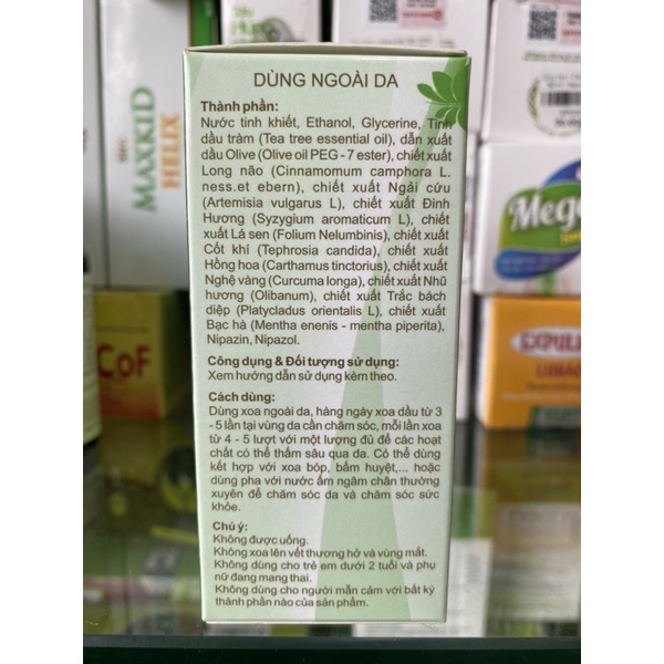 Tinh Dầu Ngải Cứu Vitophar 50ml - Mua 05 tặng 01 - Giảm đau nhức xương khớp, thoái hóa