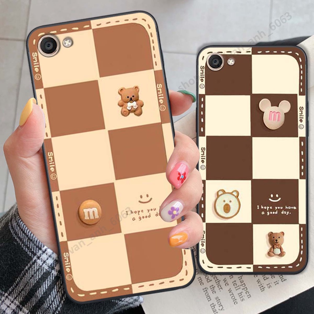 Ốp lưng Vivo V5 / V5 Plus / Y67 hình gấu, kẹo dễ thương cute