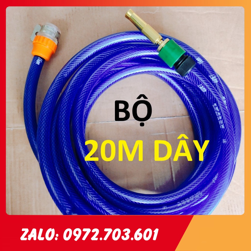 Đầu vòi xịt tăng áp mini, 20m dây phun nước rửa xe, tưới cây tăng áp đa năng [GIÁ TỐT]