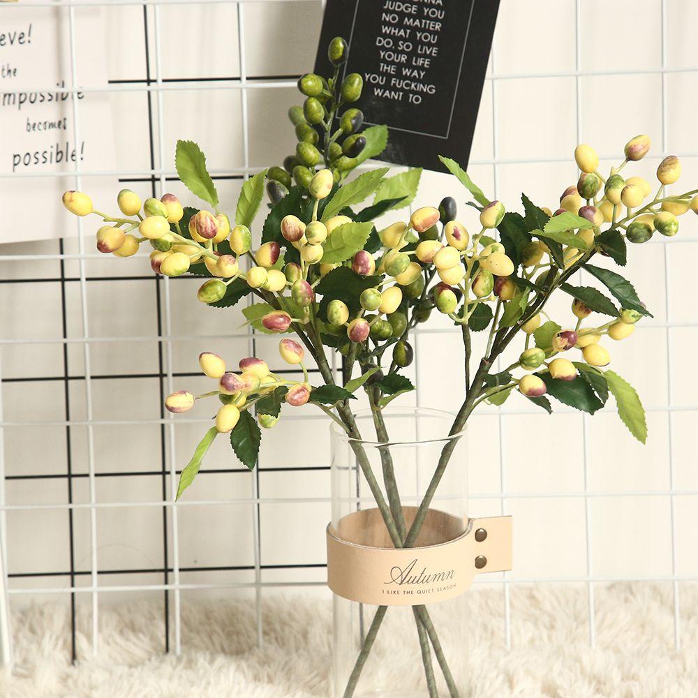 KRNY Nhánh Cây Ô Liu Nhân Tạo Treo Tường Trang Trí Nhà Cửa