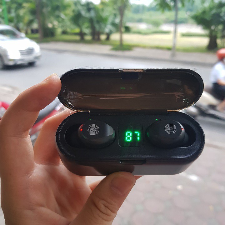 [BẢN QUỐC TẾ ]Tai nghe bluetooth true wireless AMOI F9 | Nút cảm ứng | Hiển thị % pin | Pin 280 kiêm Sạc dự phòng 2020