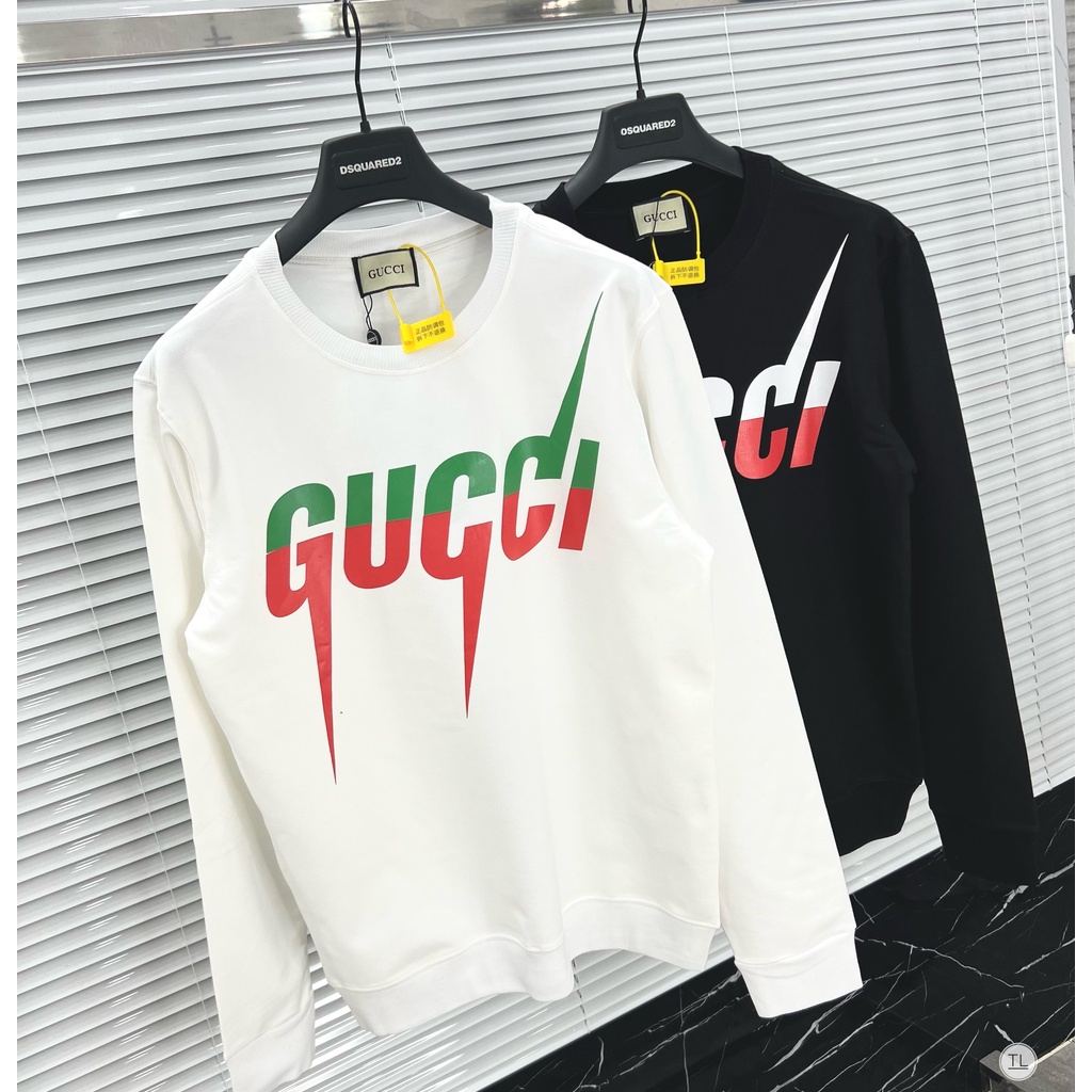Áo Sweater GuCCi from Nam Nữ màu trắng Chất liệu Nỉ bông mền mịn ấm áp mùa đông _ N.SHOP010.