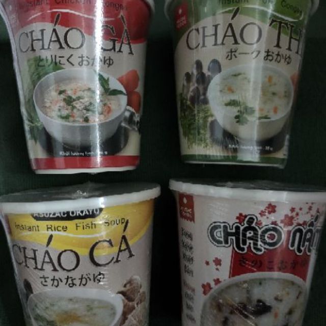 4 ly cháo sấy Asuzac_ cháo dinh dưỡng