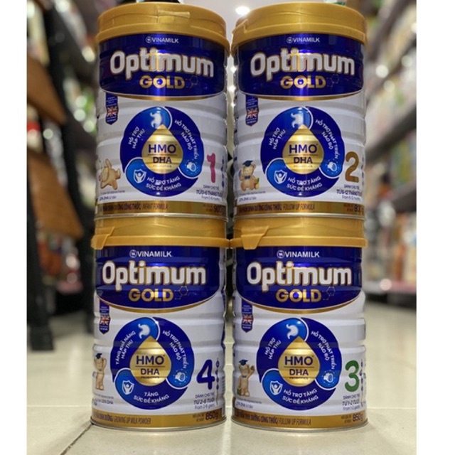 Sữa Vinamilk Optimum Gold HMO 1-2-3-4 850G