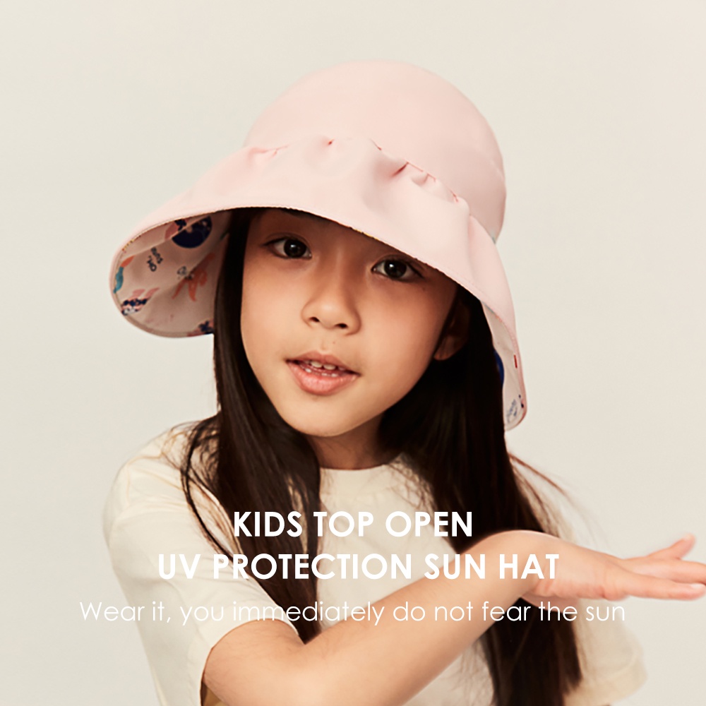 Mũ che nắng Ohsunny UPF50+ hai mặt chống tia cực tím họa tiết hoạt hình cho bé