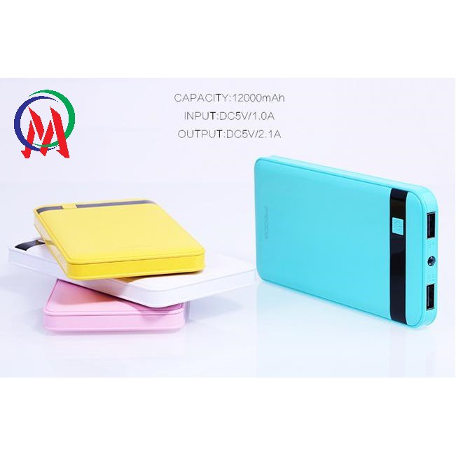 [Giá rẻ dủy diệt] PIN DỰ PHÒNG PRODA 12.000MAH CÓ LCD SIÊU MỎNG