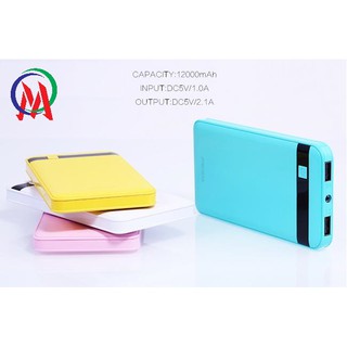 Pin dự phòng proda 12.000mah có lcd siêu mỏng