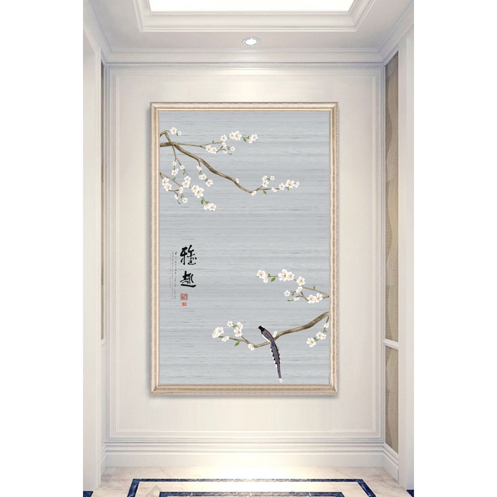 In hình ép gỗ Laminate TRANH HÀNH LANG TRUNG QUỐC - Mẫu 123 (50x75, 60x90, 70x110). In ảnh theo yêu cầu