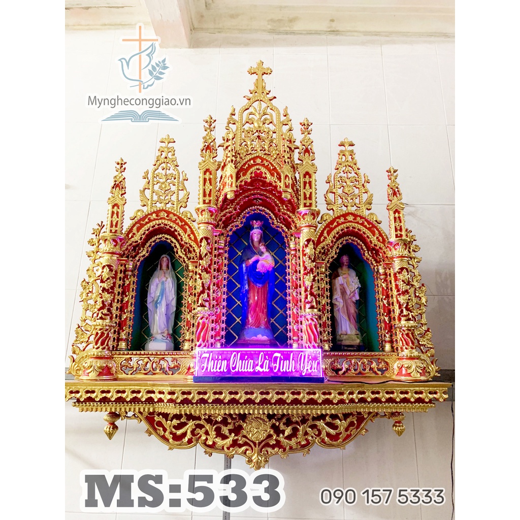 Top Những Mẫu Tòa Gỗ Công Giáo | Bàn Thờ Chúa Treo Tường Bằng Gỗ | Bàn Thờ Công Giáo Cao Cấp | myngheconggiao.vn