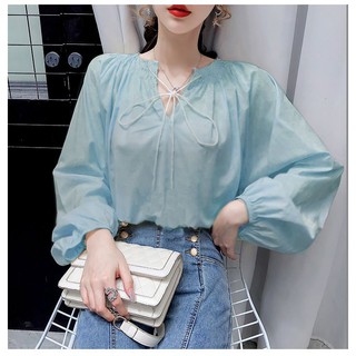 ❣️FREESHIP❣️ÁO NƠ CỔ TAY PHỒNG