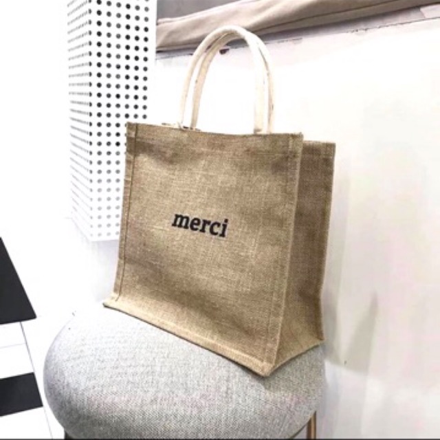 Túi cói Merci phong cách Vintage