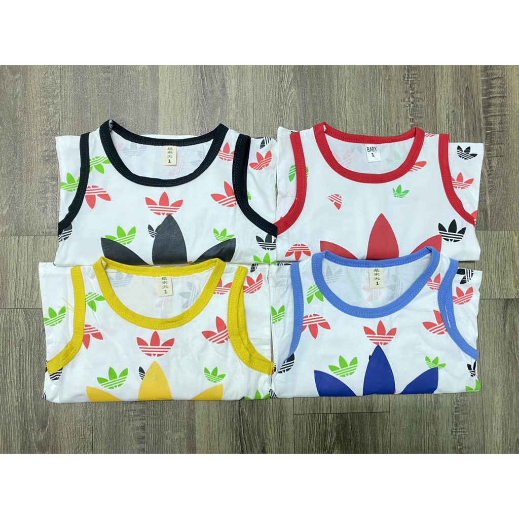 Quần áo trẻ em 💎SALE💎 bộ ba lỗ thể thao Quảng Châu xuất dư cho bé trai bé gái Xuân Cường Kids size từ 8 đến 18kg