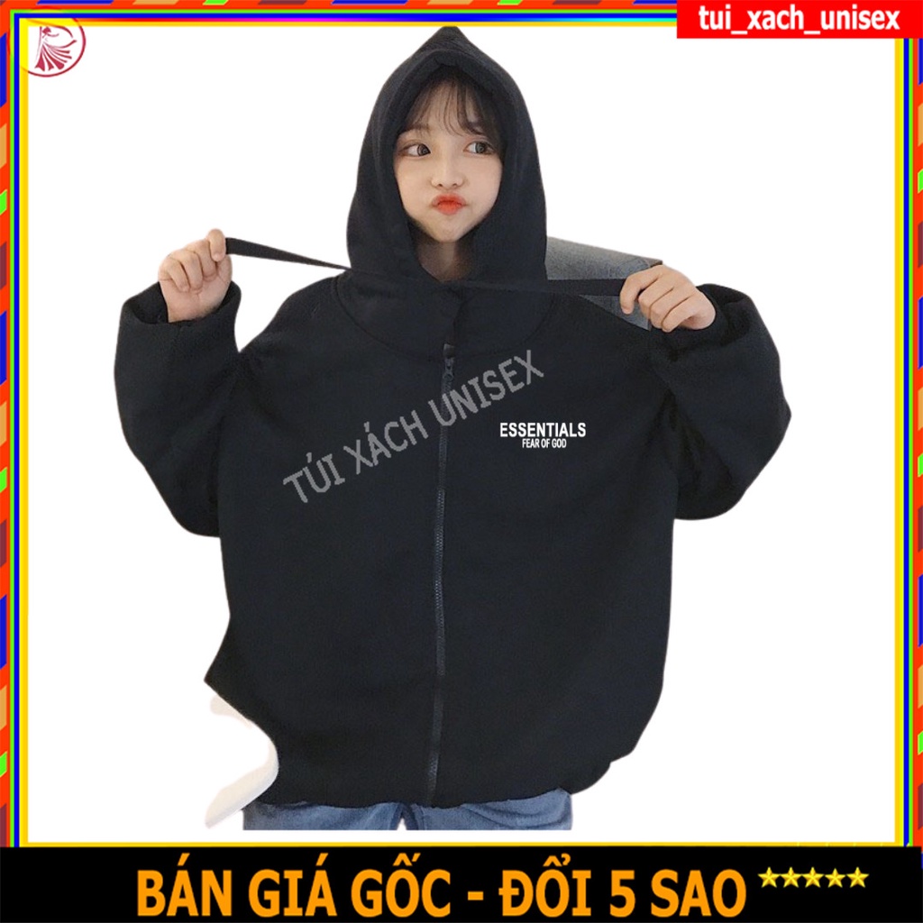 ❤️ SIÊU HÓT ❤️ Áo Khoác Dây Kéo Jacket Unisex Form Rộng có nón chống nắng túi to nam nữ mẫu mới M01 NỈ