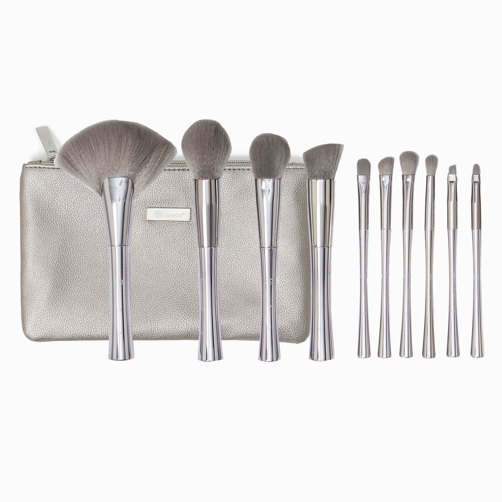 Bộ Cọ BH Cosmetics Smoke ‘n Mirrors 10 Piece Metalized Brush Set with Bag