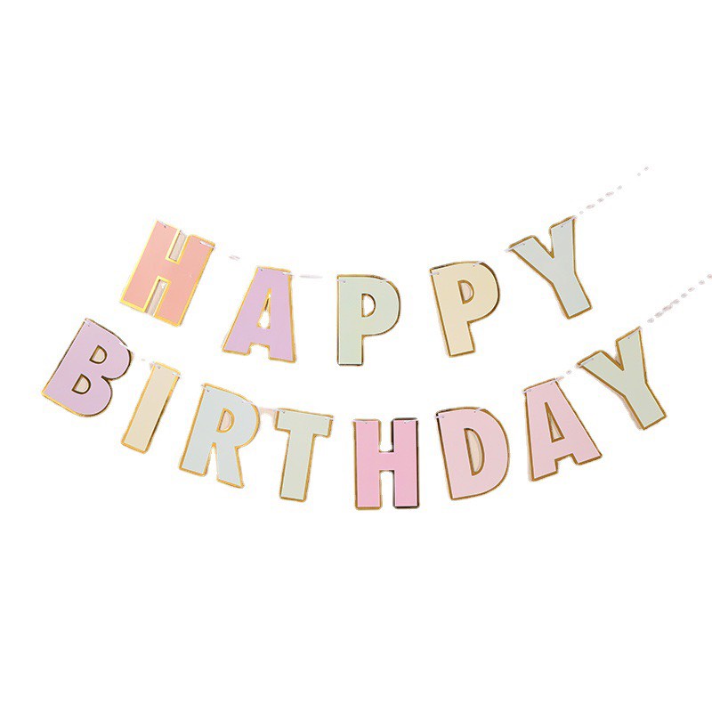 Đổ Sỉ Dây Chữ Sinh Nhật Bằng Giấy - Dây Chữ Happy Birthday Giấy Nhiều Màu MU00