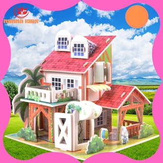 [Hàng mới về ] Đồ chơi mô hình nhà 3D bằng bìa xốp cho bé