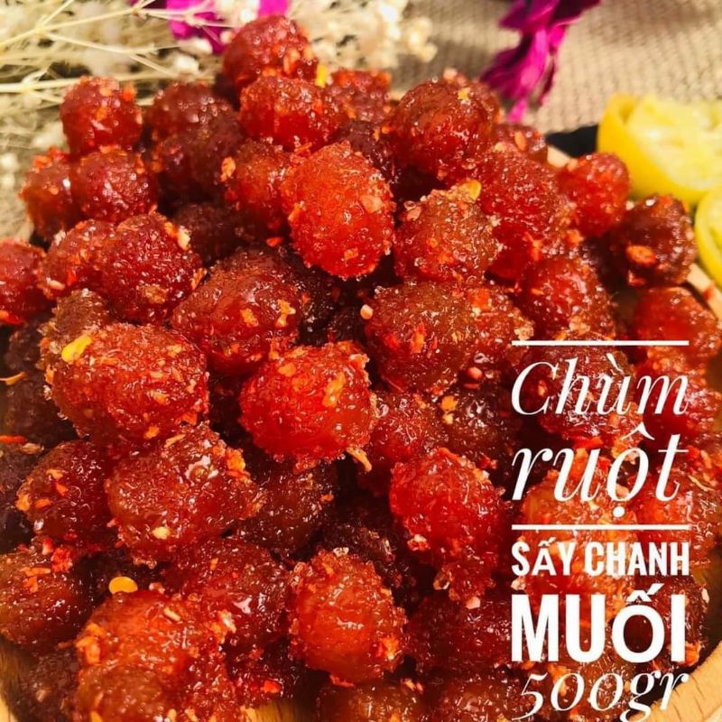 CHÙM RUỘT SẤY CHANH MUỐI ỚT LOẠI NGON HŨ 500GR - Lùn Con Food