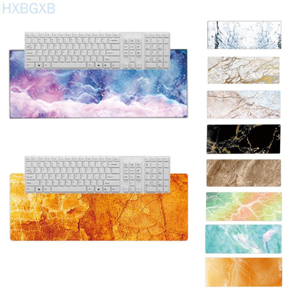 HXBG Extra Large Mouse Pad Marble Extended Computer Mouse Pad Non-Slip Non-Stitched Edges Keyboard Desk Mat