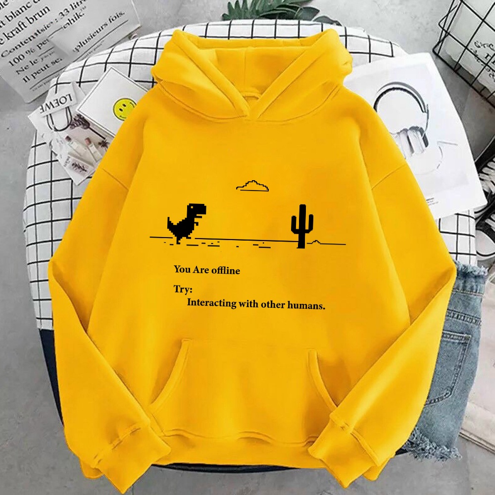 Áo hoodie nam nữ khủng long chạy HARIQUEEN