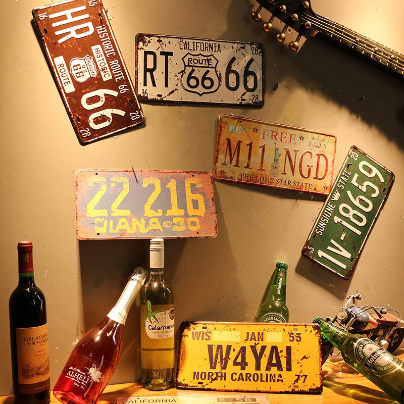 Tấm Kim Loại Treo Tường Trang Trí Phong Cách Cổ Điển Mỹ