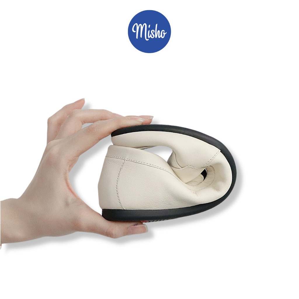 Giày mọi Misho đế bằng da thật 1060 | BigBuy360 - bigbuy360.vn