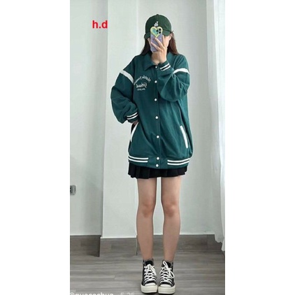 Áo bomber Jacket Cầu Vồng kiểu dáng unisex; chất nỉ cottonphong cách Hàn Quốc; khoác ngoài thu đông chống nắng