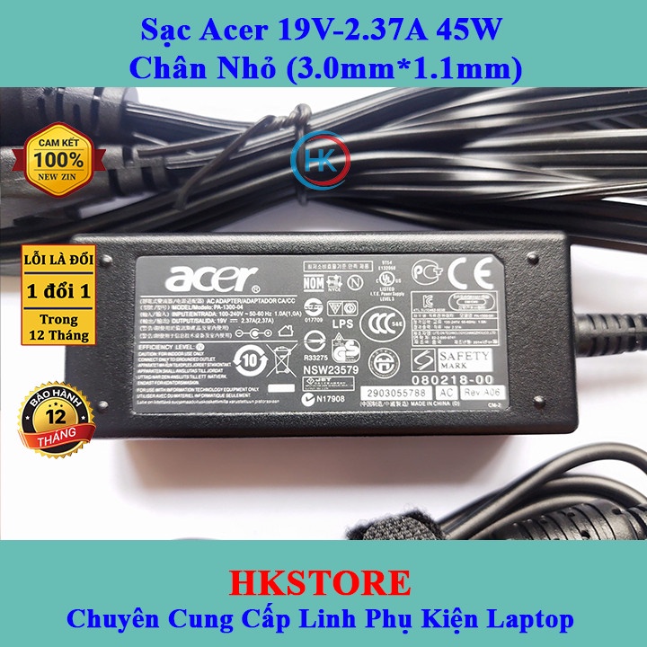 Sạc Laptop Asus 19V-3.42A/2.37A 45W Asus Zenbook X540 X541 UX410 S510 X510 A412 X541 X553 X441 A556 E502 X200