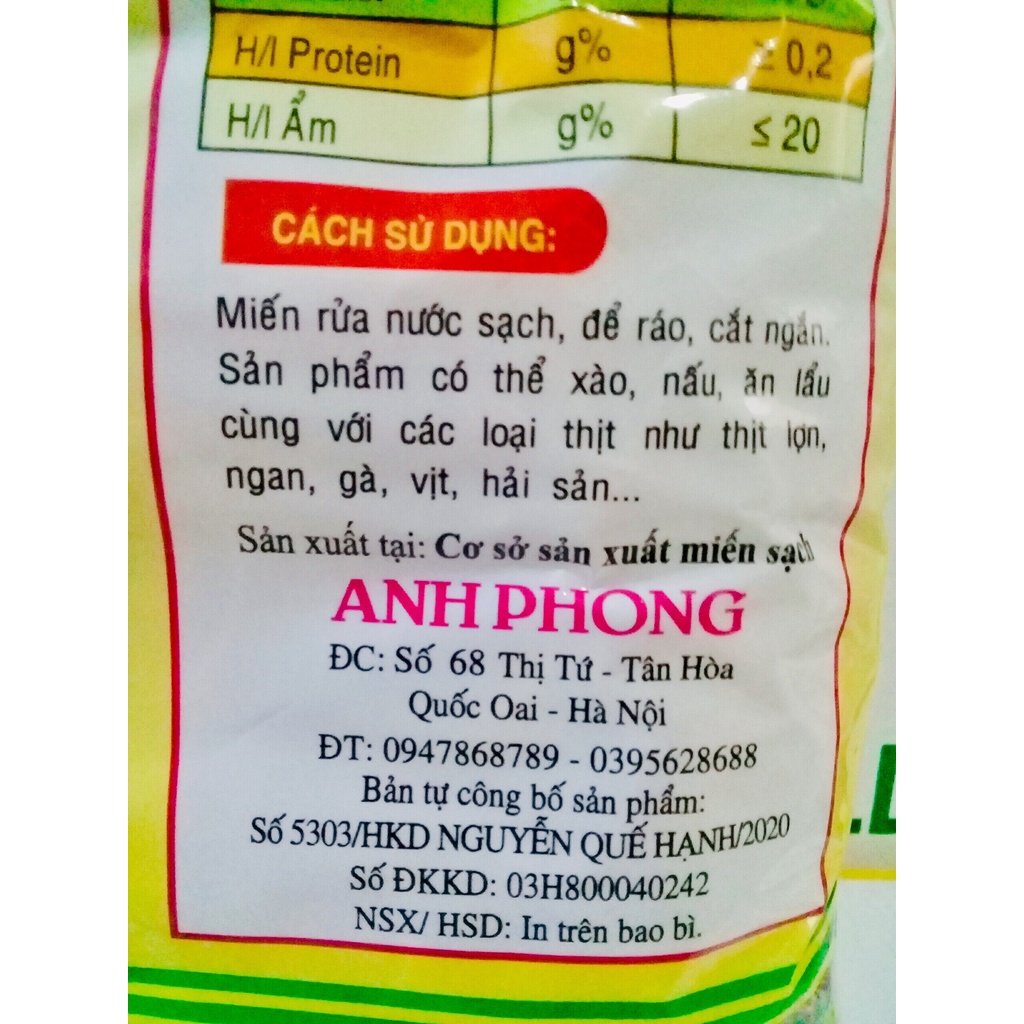 Miến Dong Hà Nội Anh Phong gói