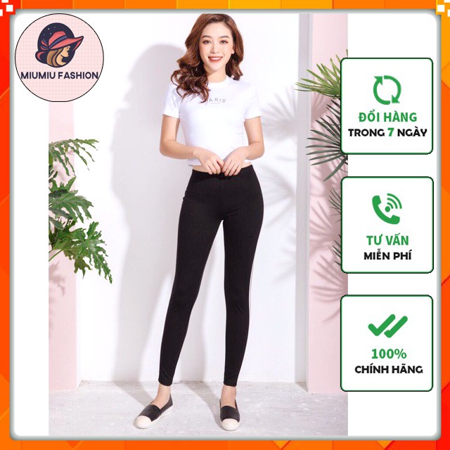 Quần legging nữ dài 4 túi dày dặn BIGSIZE, Quần legging dài nữ