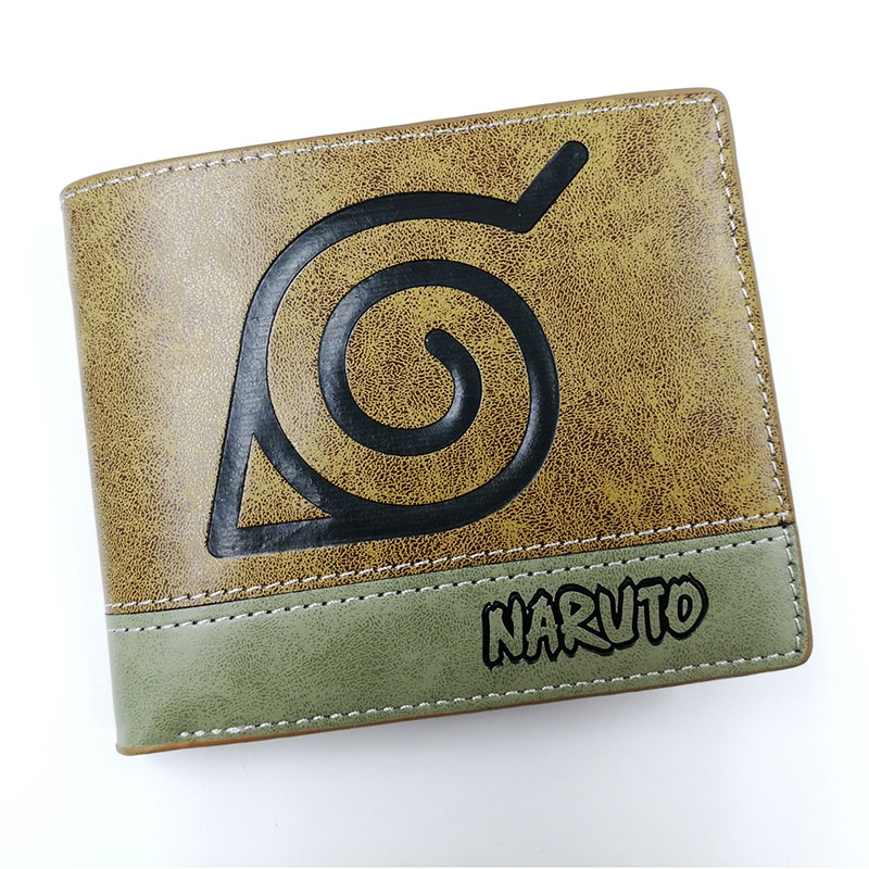 Ví Ngắn In Hình Anime Naruto Uzumaki Kakashi Uchiha Itachi Kurama kyuubi Có Khóa Kéo
