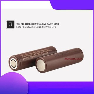 CELL PIN 3.7V 18650 3000 mAh ổn định chất lượng LG HG2 XẢ 20A