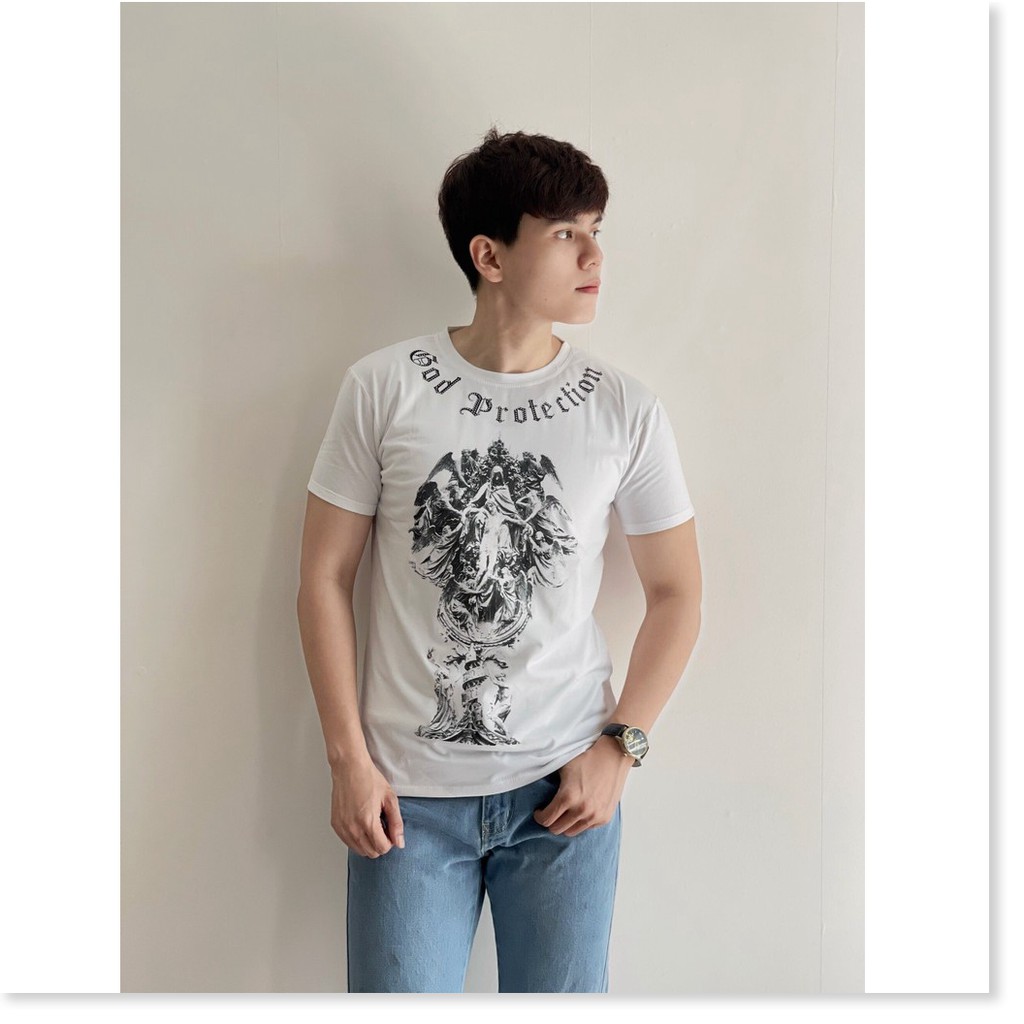 ÁO THUN CỔ TRÒN THIẾT KẾ HOA TIẾT SIÊU NGẦU,CHẤT LIỆU VÃI THOÁNG MÁT KHÁNH AN FASHION