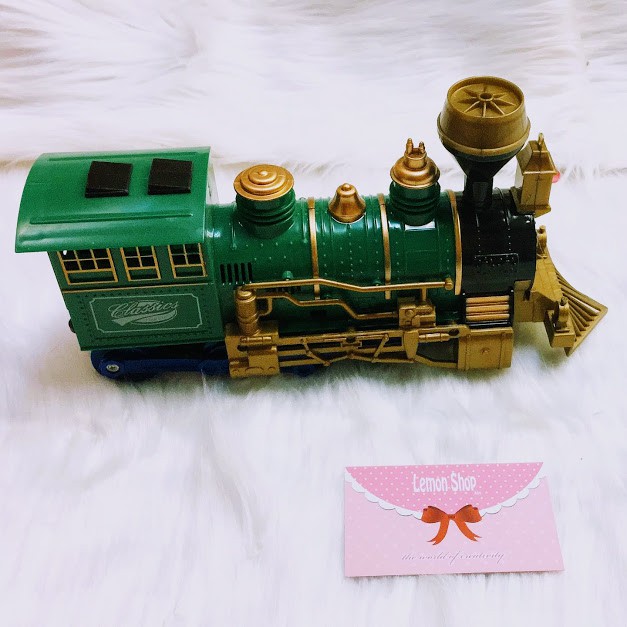 Mô Hình Đầu Xe Lửa Cổ Điển Chạy Pin