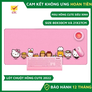 Lót chuột PAD HỒNG CUTE Siêu Lớn 80x30cm Siêu Đẹp, Bàn di chuột gaming kê cả bàn phím và chuột chơi game dùng làm việc