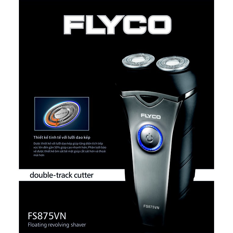 Máy cạo râu điện cao cấp 2 lưỡi Flyco FS875VN