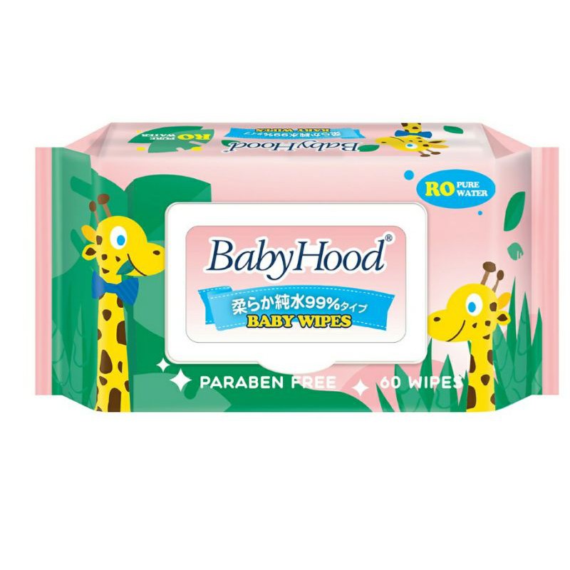 Giấy ướt Babyhood không mùi 60 tờ /gói