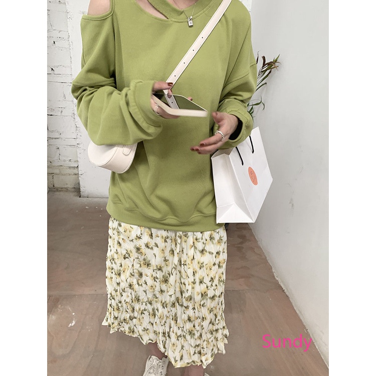 Áo sweater tay dài dáng rộng phong cách hàn quốc thời trang mùa thu cho nữ | BigBuy360 - bigbuy360.vn