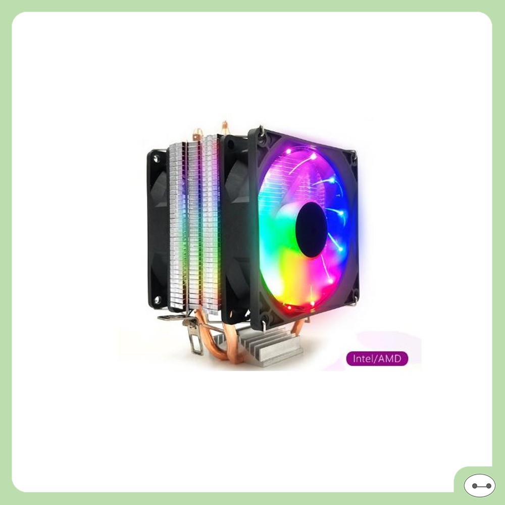 [Mã SKAMSALE03 giảm 10% đơn 200k] QUẠT TẢN NHIỆT CPU SNOWMAN LED RGB 2 QUẠT